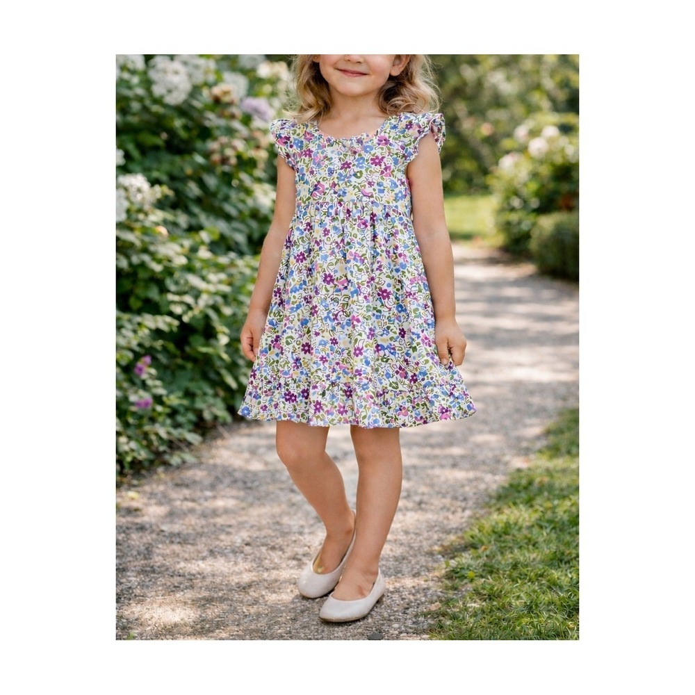 OshKosh Genuine Kids 4T Cotton Floral‎ Cotton Dress Summer Cottagecore